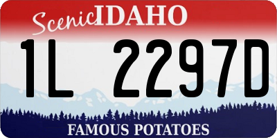 ID license plate 1L2297D