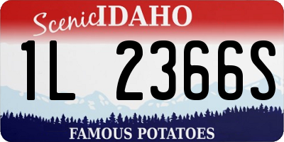 ID license plate 1L2366S