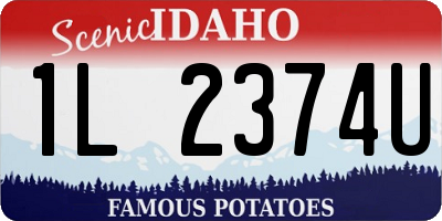 ID license plate 1L2374U