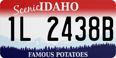 ID license plate 1L2438B