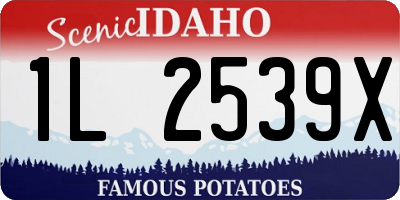 ID license plate 1L2539X