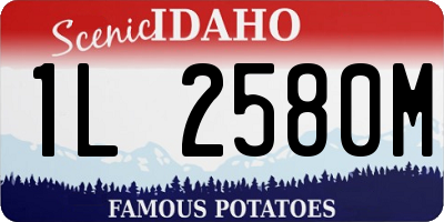 ID license plate 1L2580M