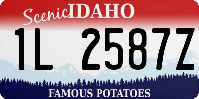 ID license plate 1L2587Z