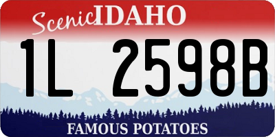 ID license plate 1L2598B