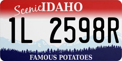 ID license plate 1L2598R