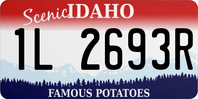 ID license plate 1L2693R