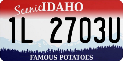 ID license plate 1L2703U