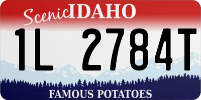 ID license plate 1L2784T