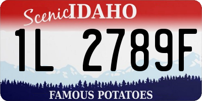 ID license plate 1L2789F