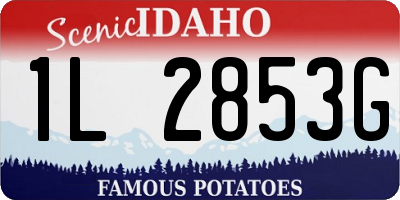 ID license plate 1L2853G