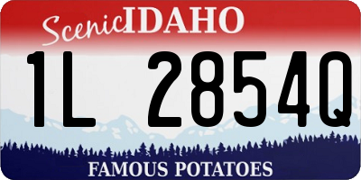 ID license plate 1L2854Q
