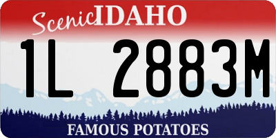 ID license plate 1L2883M