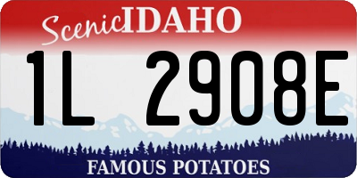 ID license plate 1L2908E