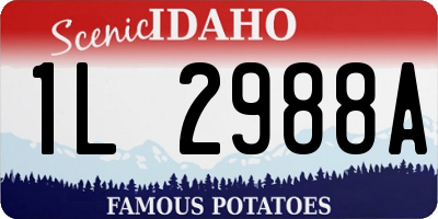 ID license plate 1L2988A