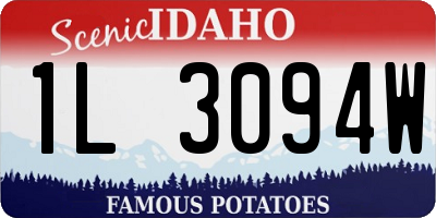 ID license plate 1L3094W