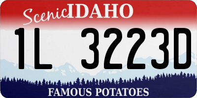 ID license plate 1L3223D