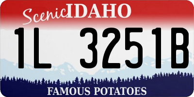 ID license plate 1L3251B