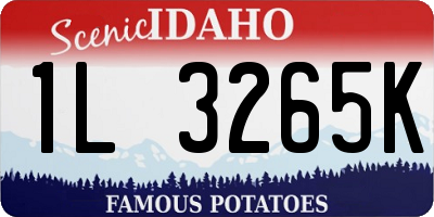 ID license plate 1L3265K
