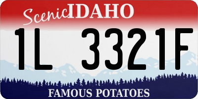 ID license plate 1L3321F