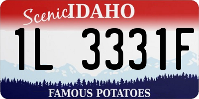 ID license plate 1L3331F