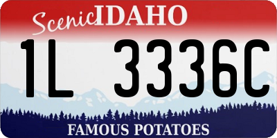 ID license plate 1L3336C