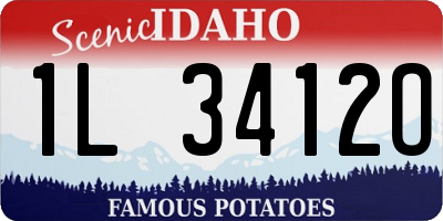 ID license plate 1L3412O