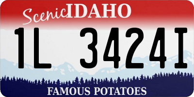 ID license plate 1L3424I
