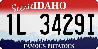 ID license plate 1L3429I