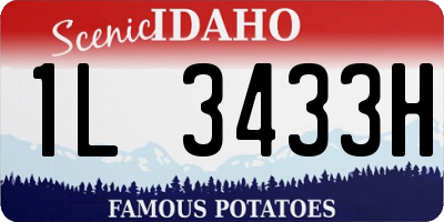 ID license plate 1L3433H