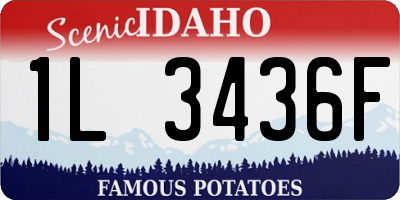 ID license plate 1L3436F