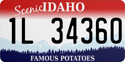 ID license plate 1L3436O
