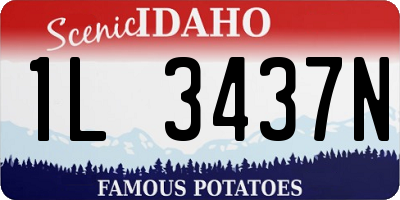 ID license plate 1L3437N