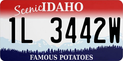 ID license plate 1L3442W