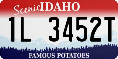 ID license plate 1L3452T