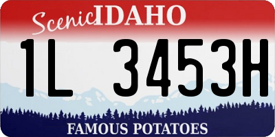 ID license plate 1L3453H