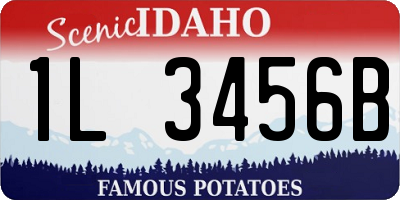 ID license plate 1L3456B