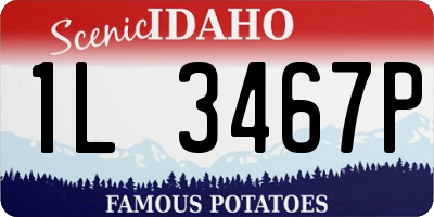 ID license plate 1L3467P