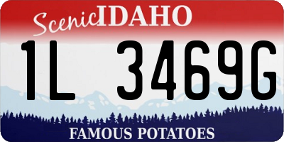 ID license plate 1L3469G