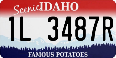 ID license plate 1L3487R