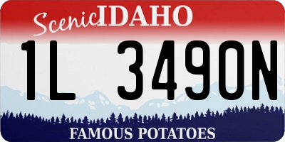 ID license plate 1L3490N