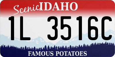 ID license plate 1L3516C