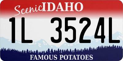 ID license plate 1L3524L