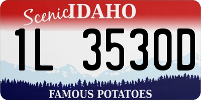 ID license plate 1L3530D