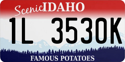 ID license plate 1L3530K