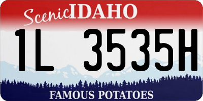 ID license plate 1L3535H