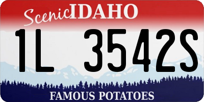 ID license plate 1L3542S