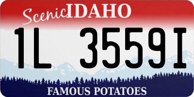 ID license plate 1L3559I