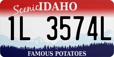 ID license plate 1L3574L
