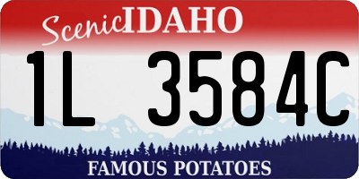 ID license plate 1L3584C