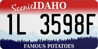 ID license plate 1L3598F